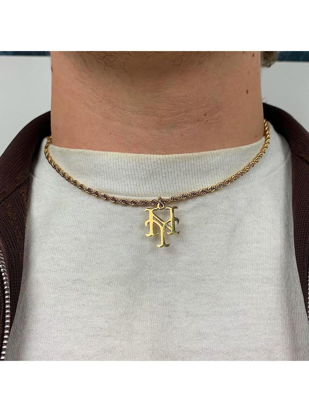 Y2K Gold Stainless Steel Steel Chain Necklace - Picture 7 of 8